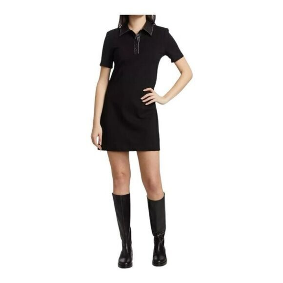 Staud Jay Black Polo Mini Dress Size Small - Picture 1 of 13